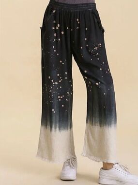 Umgee Linen Blend Crop Pant